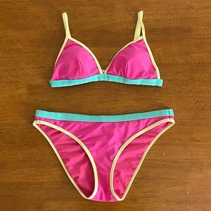 Joe Boxer Color Block Bikini Swimsuit Set